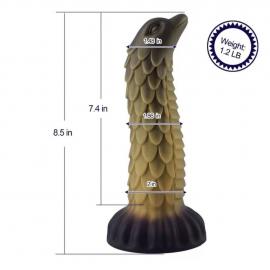 Силіконовий ділдо Hismith 8.5" Squama Beast Silicone Dildo Monster Series - 4