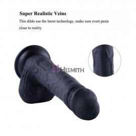 Силіконовий ділдо Hismith 8.3" Silicone Dildo Black - 5