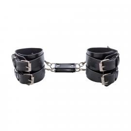 Наручники мужские Art of Sex - Handcuffs Dragons man из экокожи, цвет черный - 1