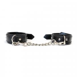 Наручники из экокожи Art of Sex - Handcuffs Emoji, цвет черный - 1
