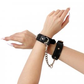 Наручники из экокожи Art of Sex - Handcuffs Emoji, цвет черный - 5