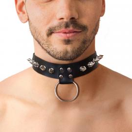 Чоловічий чокер із шипами Art of Sex - Stiles Leather and Spikes - 1