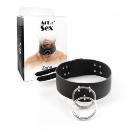 Чоловічий чокер із натуральної шкіри Art of Sex - Zane Collar - 4