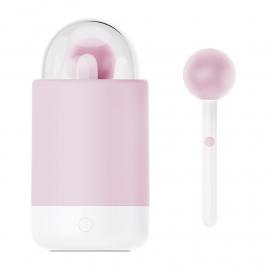 Вібратор-цукерка на паличці KISSTOY Pink Pop, зарядний кейс-нічник - 1