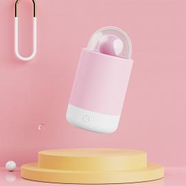 Вібратор-цукерка на паличці KISSTOY Pink Pop, зарядний кейс-нічник - 5