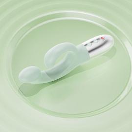 Вібратор-кролик для точки G KISTOY Big G Green, вигнутий відросток, автоматичний підігрів - 5