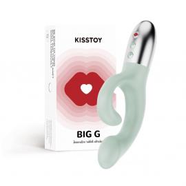 Вібратор-кролик для точки G KISTOY Big G Green, вигнутий відросток, автоматичний підігрів - 1