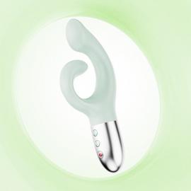 Вібратор-кролик для точки G KISTOY Big G Green, вигнутий відросток, автоматичний підігрів - 4