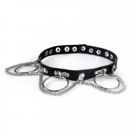 Чокер із натуральної шкіри Art of Sex - Bonita, колір чорний - 4