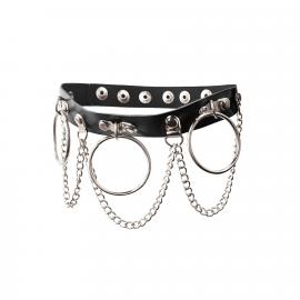 Чокер із натуральної шкіри Art of Sex - Bonita, колір чорний - 5