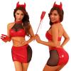 Эротический костюм дьяволицы JSY «Искусительница Джен» One Size, топ, юбка, трусики, рожки, жезл