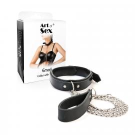 Нашийник з повідком з екошкіри Art of Sex - Emoji Collar with Leash - 4
