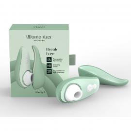 Вакуумний кліторальний стимулятор Womanizer Liberty 2 Sage - 5