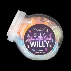 Набор фаллоимитаторов ADDICTION Silly Willy Glow in the Dark 12 шт - 3
