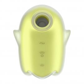 Вакуумний кліторальний стимулятор із вібрацією Satisfyer Glowing Ghost Yellow - 3
