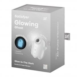 Вакуумний кліторальний стимулятор із вібрацією Satisfyer Glowing Ghost White - 3
