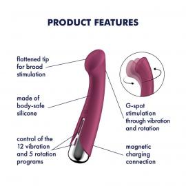Вібратор із ротацією Satisfyer Spinning G-Spot 1 Red - 2