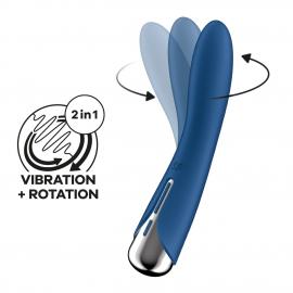 Вібратор для точки G з обертанням Satisfyer Spinning Vibe 1 Blue - 7