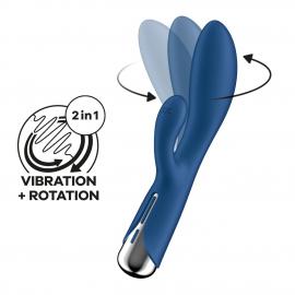Вібратор-кролик із ротацією Satisfyer Spinning Rabbit 1 Blue - 1