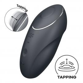 Вібростимулятор-пульсатор Satisfyer Tap & Climax 1 Grey, ефект постукування пальцем - 1
