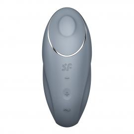 Вибростимулятор-пульсатор Satisfyer Tap & Climax 1 Bluegrey, эффект постукивания пальцем - 4