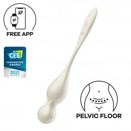 Вагінальні смарт-кульки з вібрацією Satisfyer Love Birds 1 Connect App White, 78 г - 1