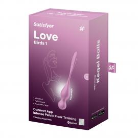 Вагінальні смарт-кульки з вібрацією Satisfyer Love Birds 1 Connect App Pink, 78 г - 2