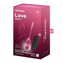 Вагінальні смарт-кульки з вібрацією Satisfyer Love Birds 2 Connect App Red, 86 г, пульт ДК - 2