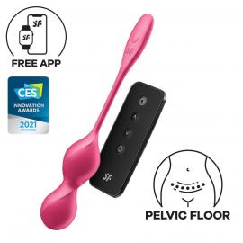 Вагінальні смарт-кульки з вібрацією Satisfyer Love Birds 2 Connect App Red, 86 г, пульт ДК - 1