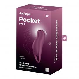 Вакуумний кліторальний стимулятор із вібрацією Satisfyer Pocket Pro 1 Purple - 2
