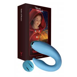 Вібратор для пар FairyGasm PleasureBerry blue, зарядний кейс, пульт ДУ - 1