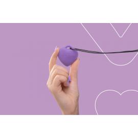 Міні-вібратор «Сердечко» FairyGasm PleasureStone violet - 2