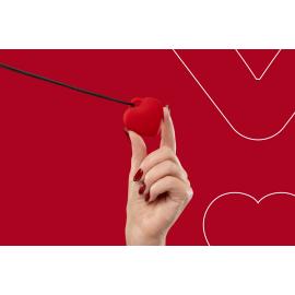 Міні-вібратор «Сердечко» FairyGasm PleasureStone red - 2