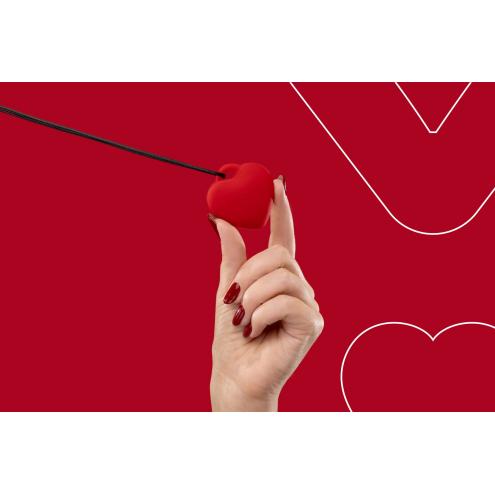 Міні-вібратор «Сердечко» FairyGasm PleasureStone red