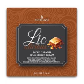 Пробник гелю для мінету Sensuva Lic-o-licious Salted Caramel (6 мл)