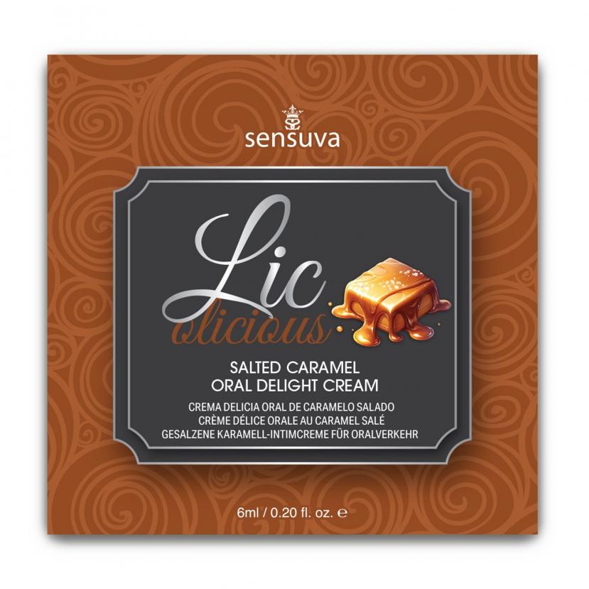 Пробник геля для минета Sensuva Lic-o-licious Salted Caramel (6 мл)