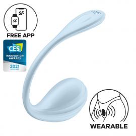 Смарт-віброяйце Satisfyer Smooth Petal Connect App Light Blue - 1