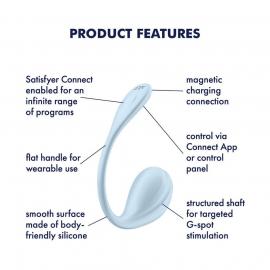 Смарт-виброяйцо Satisfyer Smooth Petal Connect App Light Blue - 8