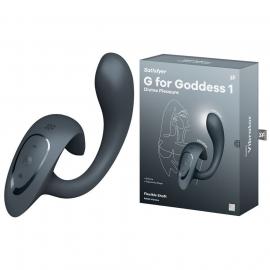 Вагінально-кліторальний вібратор Satisfyer G for Goddess 1 Dark Grey - 5