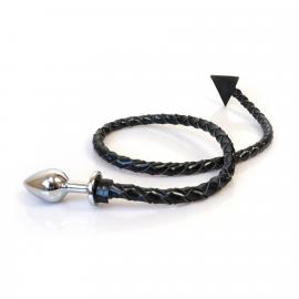 Металева анальна пробка S з диявольським хвостом Art of Sex - Succubus, чорний - 5