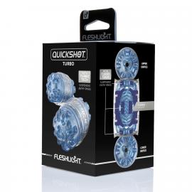 Мастурбатор Fleshlight Quickshot Turbo Blue Ice, компактний, відмінно для пар та мінету - 7