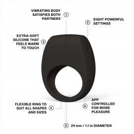 Эрекционное кольцо с вибрацией LELO Tor 3 Black - 3