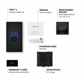 Ерекційне кільце з вібрацією LELO Tor 3 Base Blue - 2
