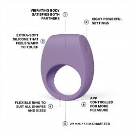 Эрекционное кольцо с вибрацией LELO Tor 3 Violet Dusk - 4