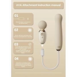 Аксесуар пульсатор Zalo – AVA Attachment Ivory White для смарт-вібромасажера Zalo – AVA - 2