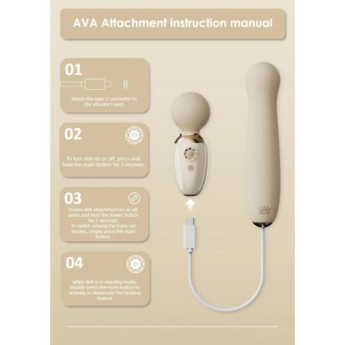 Аксесуар пульсатор Zalo – AVA Attachment Ivory White для смарт-вібромасажера Zalo – AVA