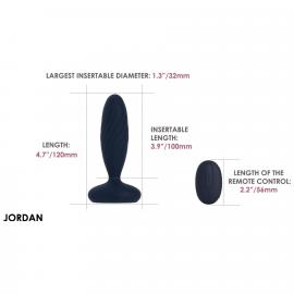 Анальна смарт-вібропробка з пульсацією Svakom Jordan Navy Blue, пульт ДК - 4