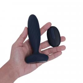 Анальна смарт-вібропробка з пульсацією Svakom Jordan Navy Blue, пульт ДК - 9