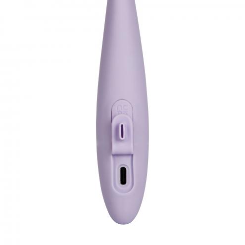 Тонкий кролик-вибратор Svakom Cici 2+ Lilac, управление со смартфона, подогрев до 38 °C