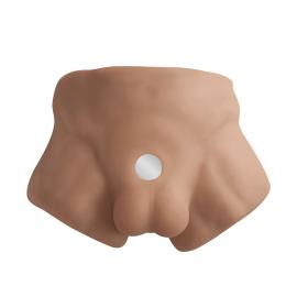 Напівторс з фалоімітатором на присосці SilexD Apollo S Male Torso Caramel - 6